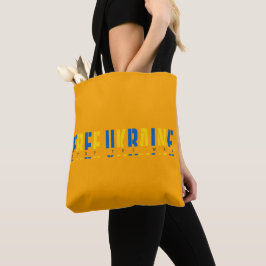 Bolso De Tela Ucrania Libre sobre fondo amarillo