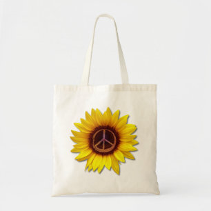 Bolso De Tela Ucrania: Símbolo de la paz del girasol Rótulo amor