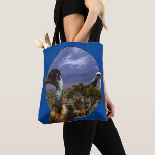 Bolso De Tela Uem Australiana Y Kookaburra,  