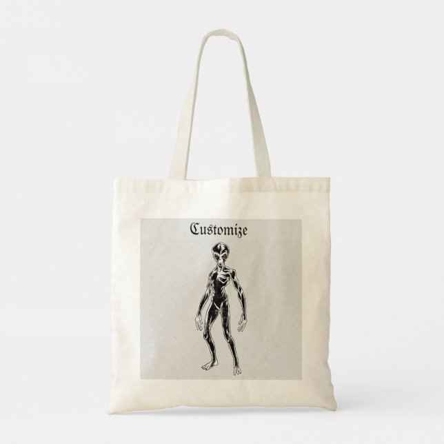 Bolso De Tela UFO Alien Thunder_Cove (Reverso)