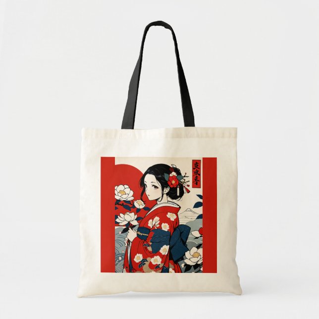Bolso De Tela Ukiyo-e Modern Tote Bag (Frente)