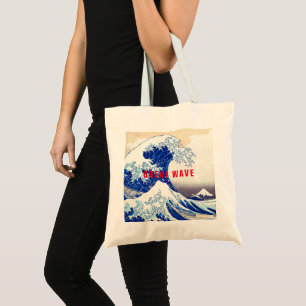 Bolso De Tela ukiyoe - Hokusai : No.21 Gran Ola -