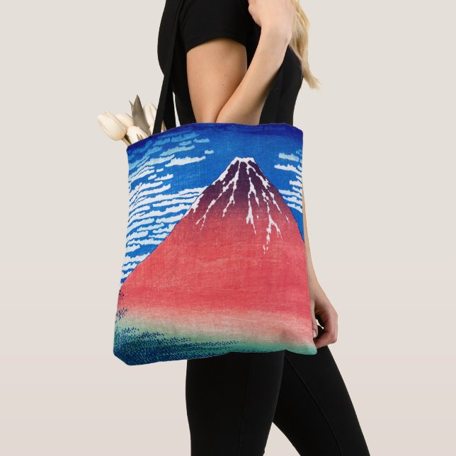 Bolso De Tela ukiyoe - Hokusai : No.33 Fuji Rojo - (Detalle)