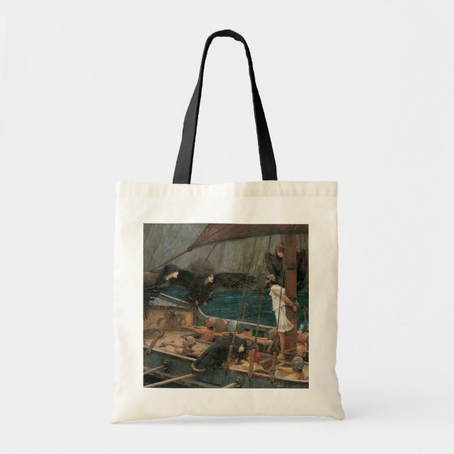 Bolso De Tela Ulises y las sirenas de John William Waterhouse (Frente)