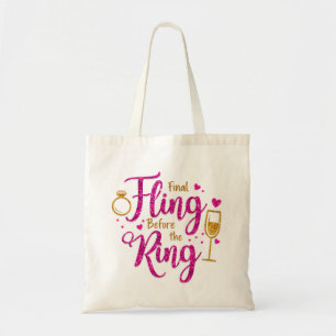 Bolso De Tela Última aventura antes del anillo Brillo rosa
