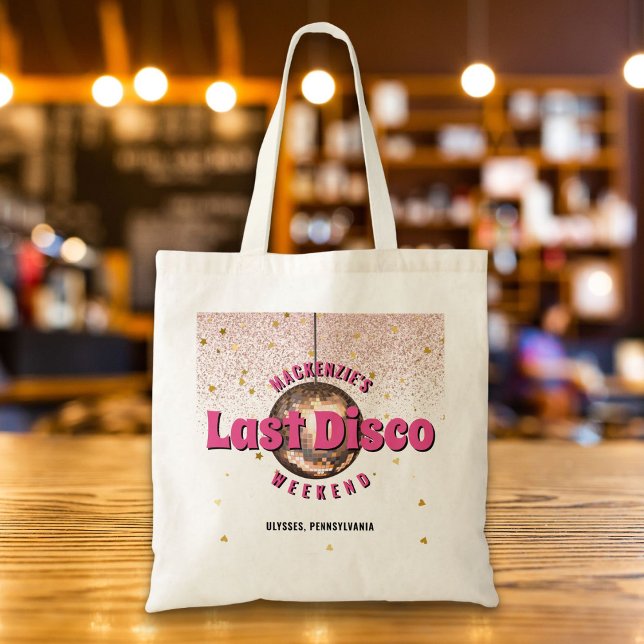 Bolso De Tela Última disco de fin de semana de soltera (Last Disco Weekend Bachelorette Party Tote Bag)