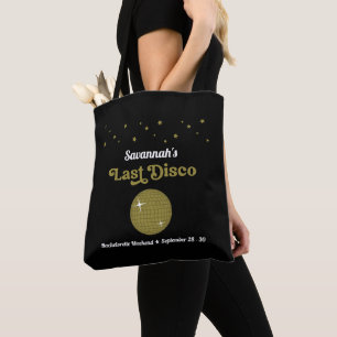 Bolso De Tela Última Novia Disco Fiesta de Despedida Groovy Retr