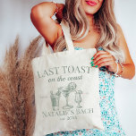 Bolso De Tela Última Tostada En La Fiesta De Bachelorette De Coa<br><div class="desc">Captura la esencia de la elegancia costera con nuestra última tostada en la bolsa de tocador de la playa de la playa de la playa de la Bachelorette Party, la combinación perfecta de funcionalidad y estilo para la celebración de la soltera de la playa. Esta bolsa de tocador va más...</div>