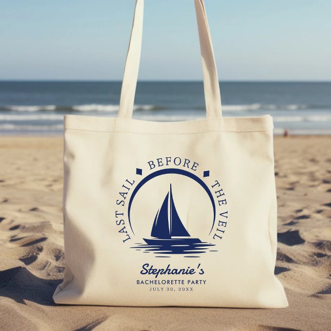 Bolso De Tela Última vela antes de la despedida de soltera (Last Sail Before the Veil Bachelorette Party Tote Bag
)