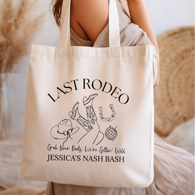 Bolso De Tela Último Rodeo Despedida de Soltera, Novia Boho Pers (Subido por el creador)