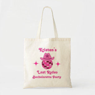 Bolso De Tela Último Rodeo Pink Disco Vaquera Despedida de Solte