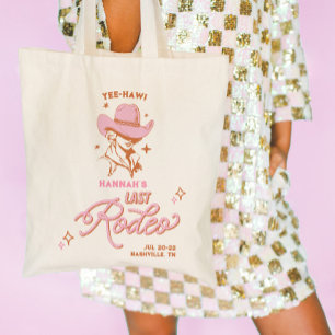 Bolso De Tela Último Rodeo Retro Cowgirl Despedida de Soltera