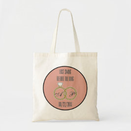 Bolso De Tela Último Swing Antes del Anillo Fiesta Nupcial Rosa 
