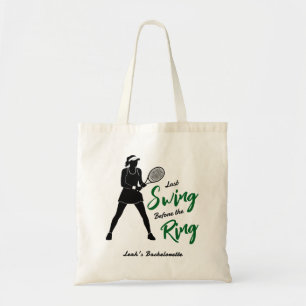 Bolso De Tela Último swing de soltera antes del anillo de tenis