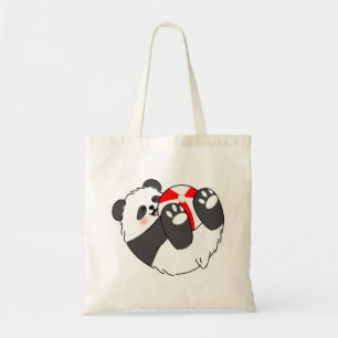 Bolso De Tela Un adorable bebé panda jugando con una pelota