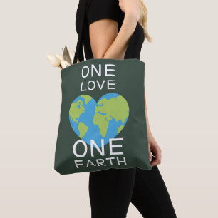 Bolso De Tela Un amor una tierra, un día de la Tierra, salva nue