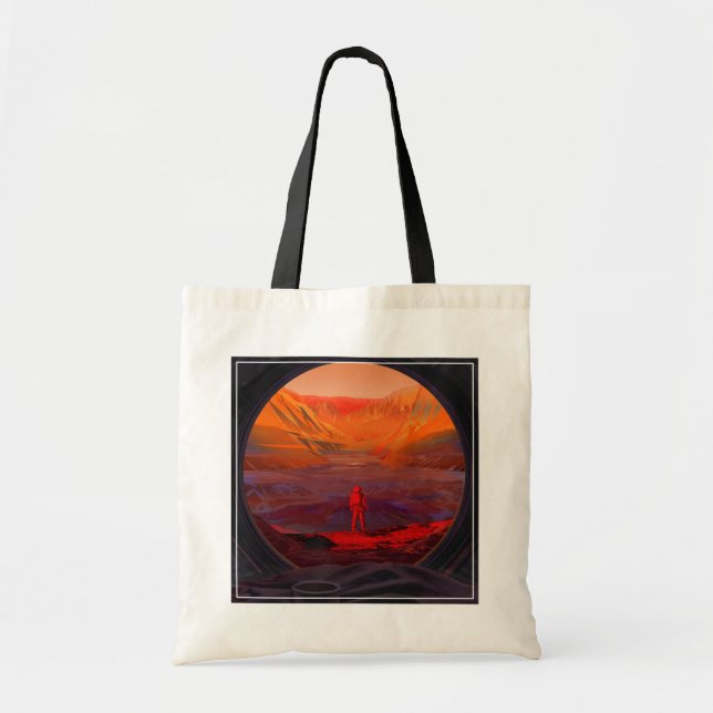 Bolso De Tela Un Astronauta En Marte (Frente)