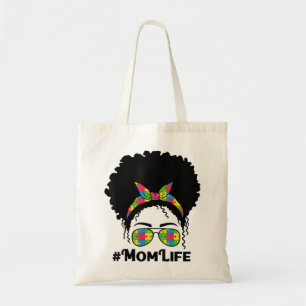 Bolso De Tela Un Autismo Gracioso Mamá Desordenada Camisa De Bun