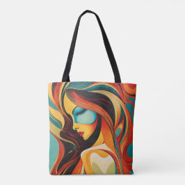 Bolso De Tela Un beau portrait abstrait