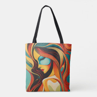 Bolso De Tela Un beau portrait abstrait