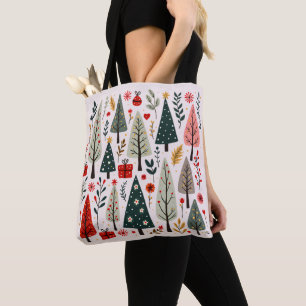 Bolso De Tela Un bosque de árboles navideños maravilloso