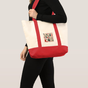 Bolso De Tela Un bosque de árboles navideños maravilloso