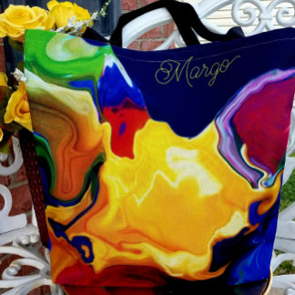 Bolso De Tela Un Brote De Diseño Gráfico De La Felicidad Amarill