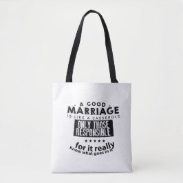 Bolso De Tela Un buen matrimonio es como una cazuela