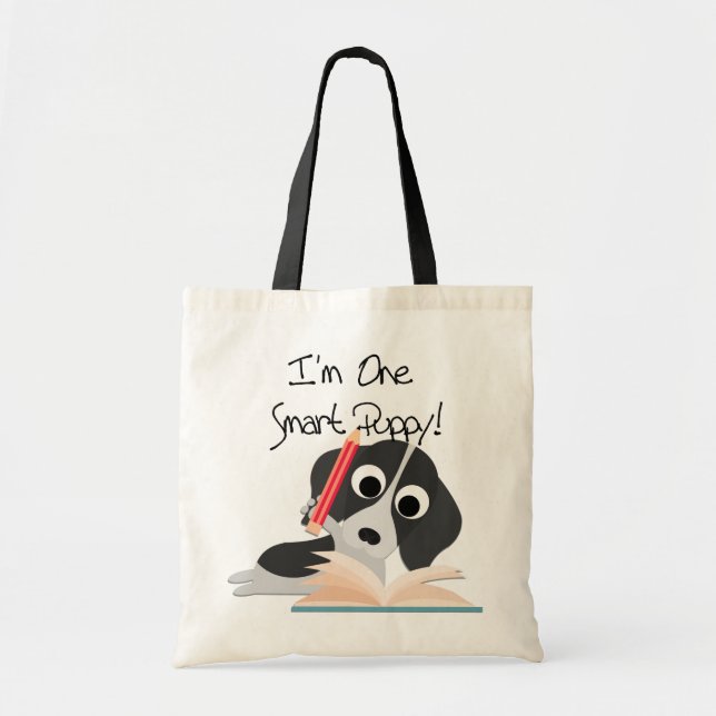 Bolso De Tela Un cachorro inteligente (Frente)