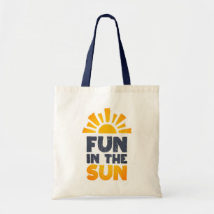 Bolso De Tela Un cartel que dice diversión al sol