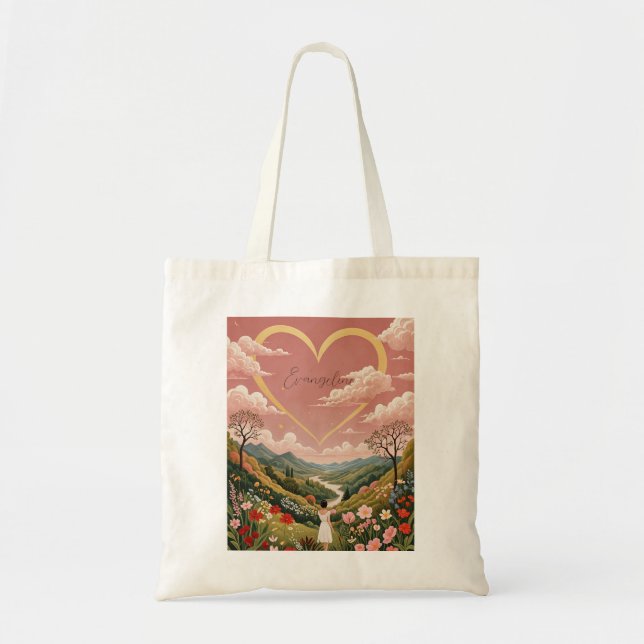 Bolso De Tela Un Chica con una mirada sentida y personalizada (Frente)