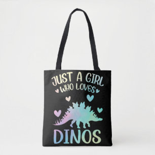 Bolso De Tela Un Chica que ama a los dinosaurios