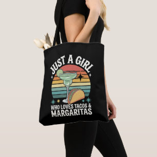 Bolso De Tela Un Chica Que Ama Tacos Y Margarita Mexicana