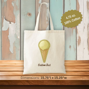 Bolso De Tela Un cono de helado de la bola
