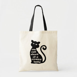 Bolso De Tela Un cortocircuito del gato de una señora loca