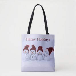 Bolso De Tela Un cuarteto de muñecos de nieve