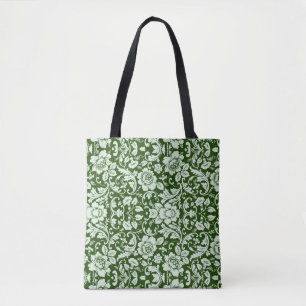 Bolso De Tela Un damasco floral antiguo