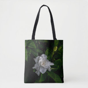 Bolso De Tela Un delicado florecimiento de flores blancas