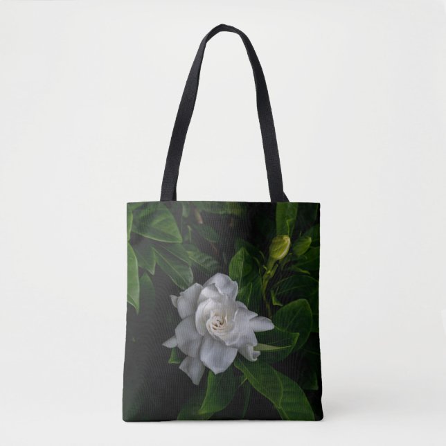 Bolso De Tela Un delicado florecimiento de flores blancas (Anverso)