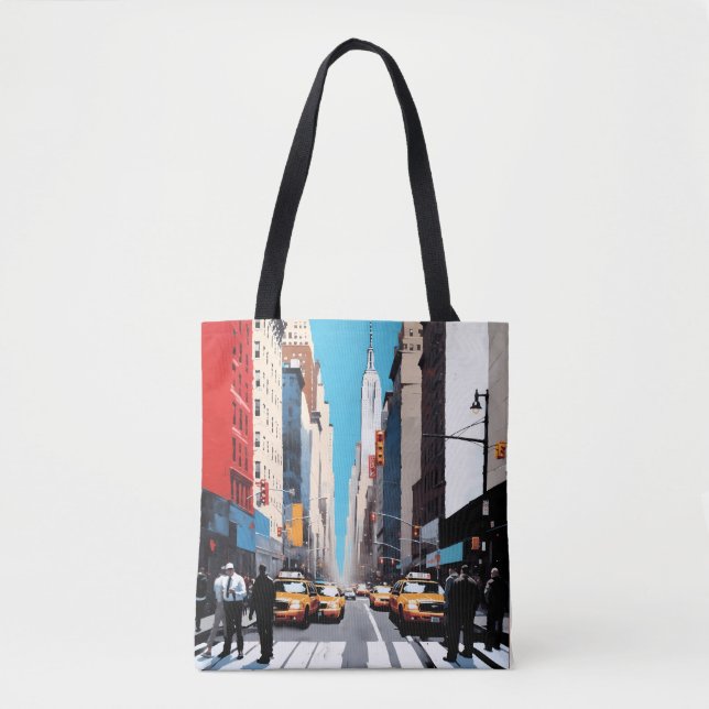 Bolso De Tela Un Día En La Ciudad (Anverso)