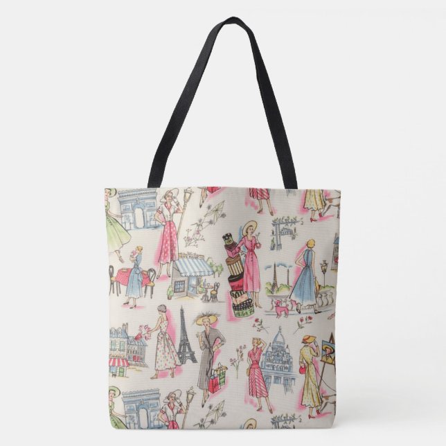 Bolso De Tela Un día en París (Anverso)