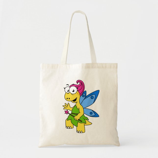 Bolso De Tela Un dinosaurio de Fairysaur Personalizado. (Frente)