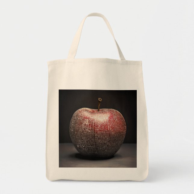 Bolso De Tela Un dulce Tote de Apple Grocery (Frente)