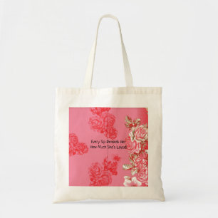 Bolso De Tela Un elegante acondicionamiento floral en rosa y dor