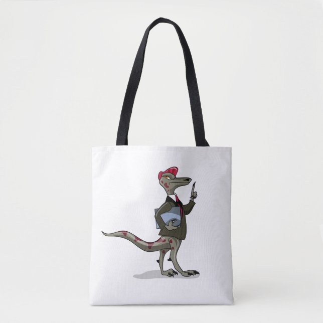 Bolso De Tela Un empleado de Iguanodon Personalizado. (Anverso)