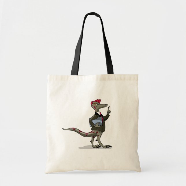 Bolso De Tela Un empleado de Iguanodon Personalizado. (Frente)