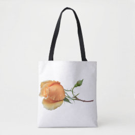 Bolso De Tela Un esqueje de rosa único     
