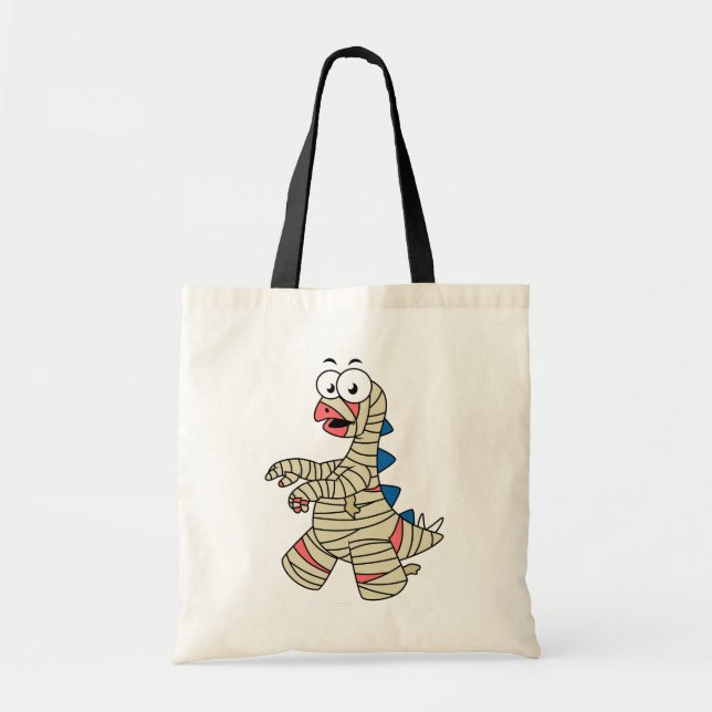 Bolso De Tela Un Estegosaurio Personalizado Se Vestió Como Una M (Frente)