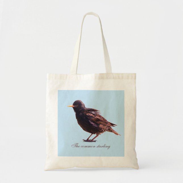Bolso De Tela Un estornino  (Frente)