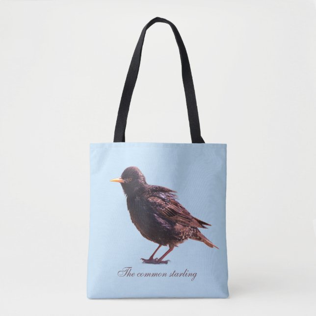 Bolso De Tela Un estornino  (Anverso)